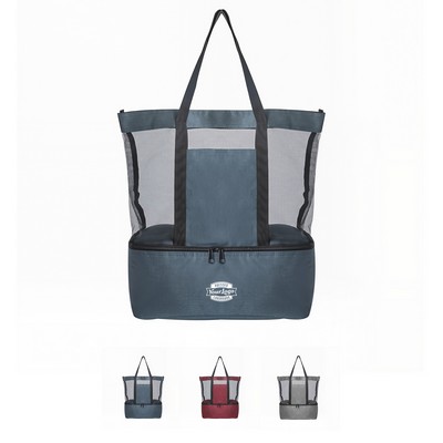Mesh Beach Tote Cooler Bag
