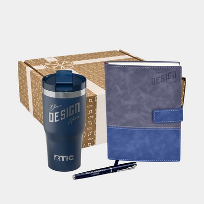 RTIC® 20 oz Tumbler, TiTUS® Valvetine Notebook & Pen Gift Set
