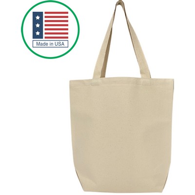 Blank Liberty 11 oz Canvas Tote Bag | Made in USA Everyday Gusseted (15x17x6)