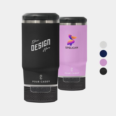 Pour Caddy® Chill & Brew 14 oz Insulated Tumbler with Bluetooth Speaker