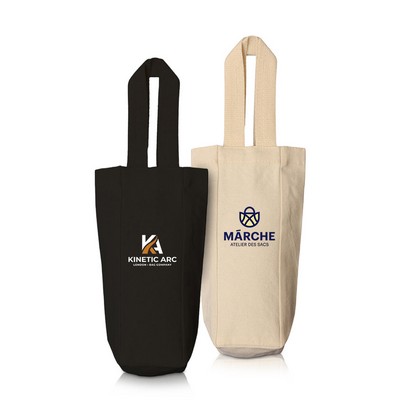Heavy-Duty 12 oz. Single Bottle Canvas Wine Tote