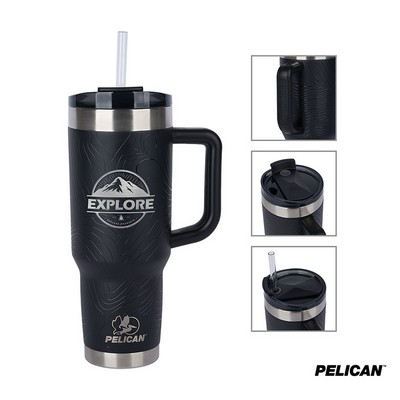 Pelican Porter 40 oz. Topographical Recycled Double Wall Stainless Steel Travel Tumbler
